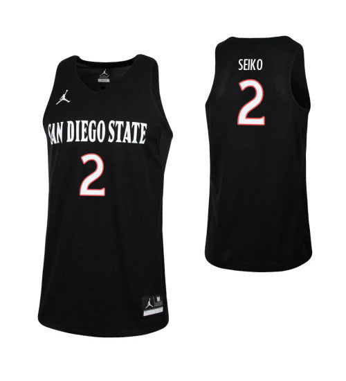 San Diego State Aztecs 2 Adam Seiko College Basketball Jersey Black | Stitched Jersey RTJS 7292