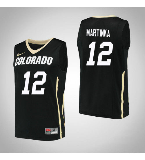 Colorado Buffaloes 12 Aj Martinka College Basketball Jersey Black 6703 | Stitched Jersey RTJS 5045