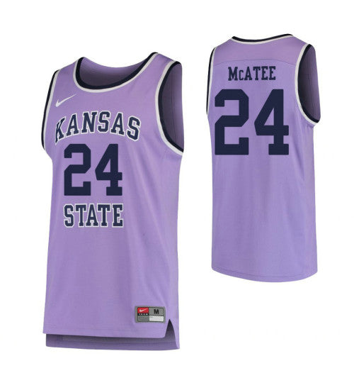 Kansas State Wildcats 24 Pierson Mcatee College Basketball Jersey Purple | Stitched Jersey RTJS 3705
