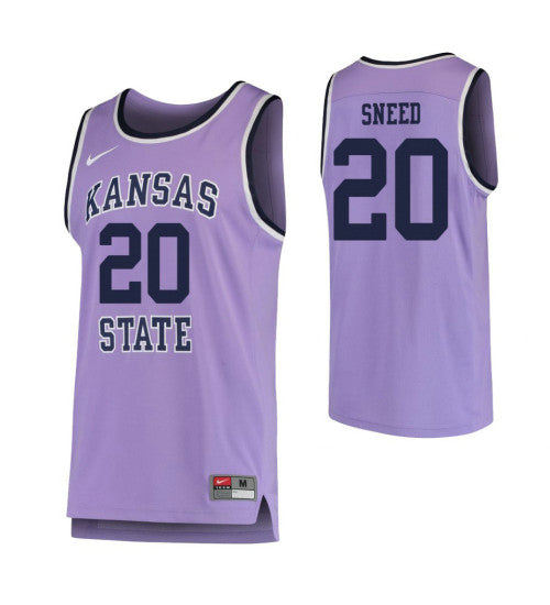 Kansas State Wildcats 20 Xavier Sneed College Basketball Jersey Purple | Stitched Jersey RTJS 3710