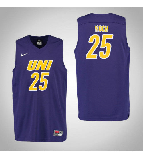 Northern Iowa Panthers 25 Bennett Koch College Basketball Jersey Purple | Stitched Jersey RTJS 7920