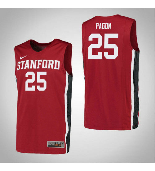 Pagon Red Stanford Blake #25 Red stitched throwback college basketball jersey
