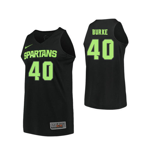 Michigan State Spartans #40 Braden Burke College Basketball Jersey Black stitched college jersey