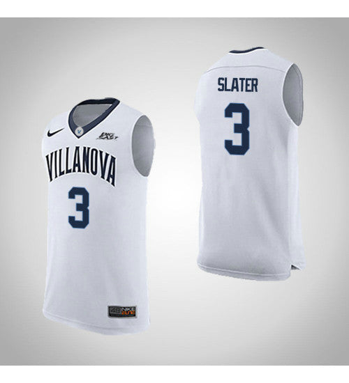 Villanova Wildcats 3 On Slater Road College Basketball Jersey White | Stitched Jersey RTJS 6298