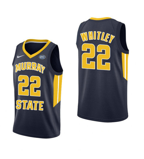 Murray State Racers Brion Whitley College Basketball Jersey Navy stitched college jersey
