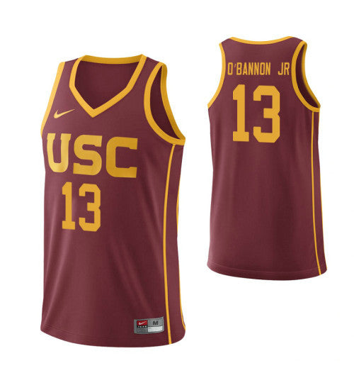 USC Trojans Charles Obannon Jr 11032 stitched throwback college basketball jersey