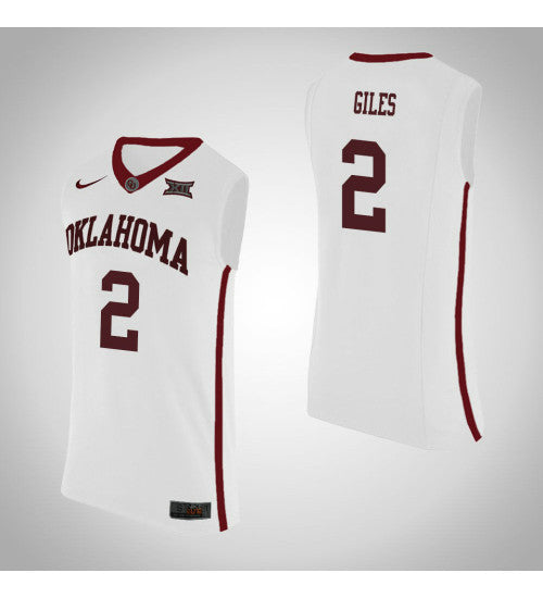 Oklahoma Sooners 2 Chris Giles College Basketball Jersey White | Stitched Jersey RTJS 7655