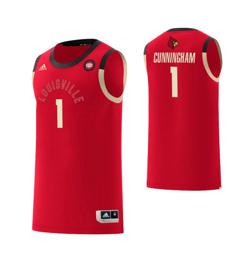 Louisville Cardinals 1 Christen Cunningham Harlem Renaissance College Basketball Jersey Red stitched retro jersey