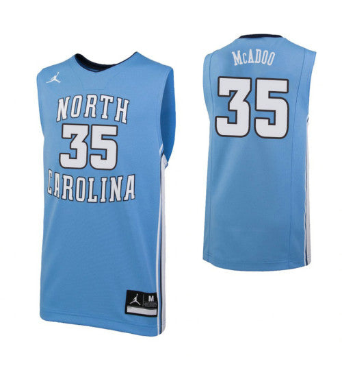 North Carolina Tar Heels 35 Ryan Mcadoo College Basketball Jersey Carolina Blue | Stitched Jersey RTJS 8026