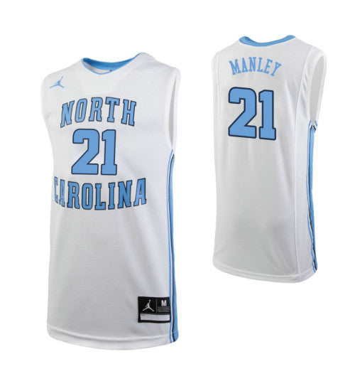 North Carolina Tar Heels 21 Sterling Manley College Basketball Jersey White | Stitched Jersey RTJS 8090
