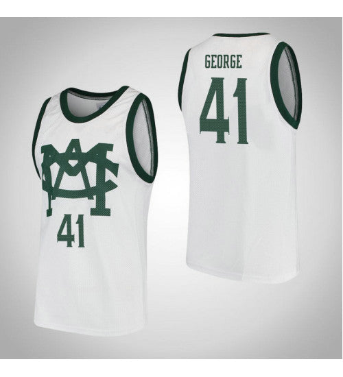Michigan State Spartans #41 Conner George Vault Mac College Basketball Jersey White stitched college jersey