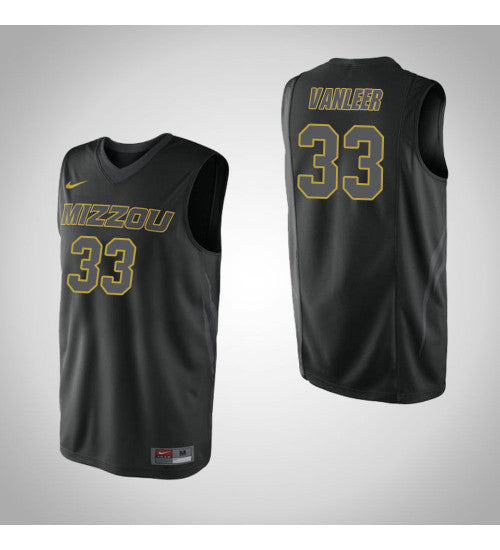 Missouri Tigers #33 Cullen Vanleer College Basketball Jersey Black stitched college jersey