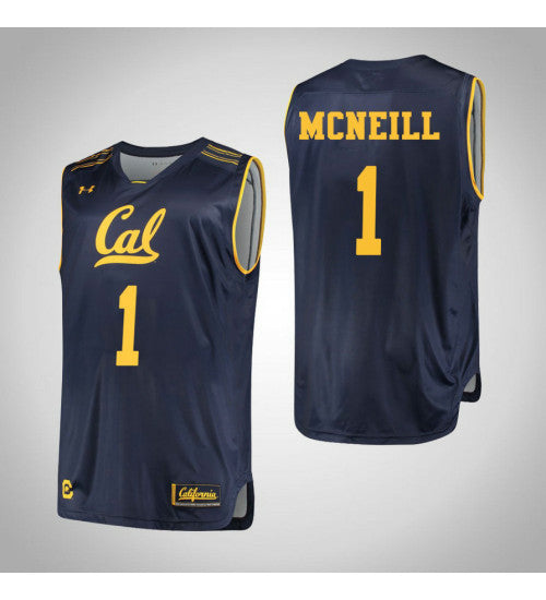 California Golden Bears 1 Darius Mcneill College Basketball Jersey Navy | Stitched Jersey RTJS 5241