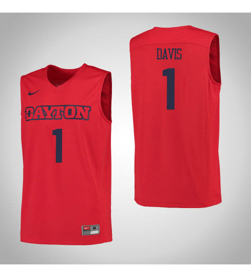 Dayton Flyers 1 Darrell Davis College Basketball Jersey Red 6798 | Stitched Jersey RTJS 4950