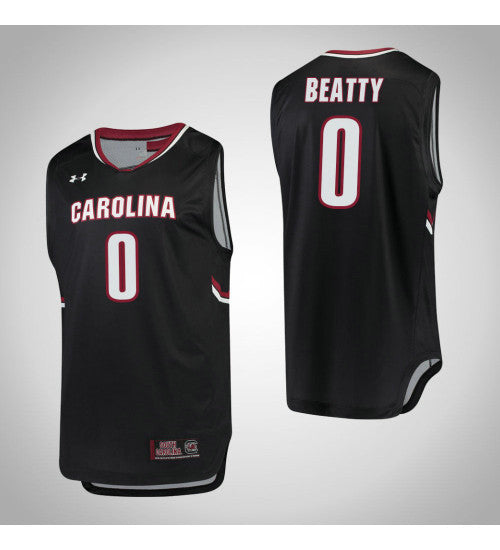 South Carolina Gamecocks David Beatty #0 Black stitched throwback college basketball jersey