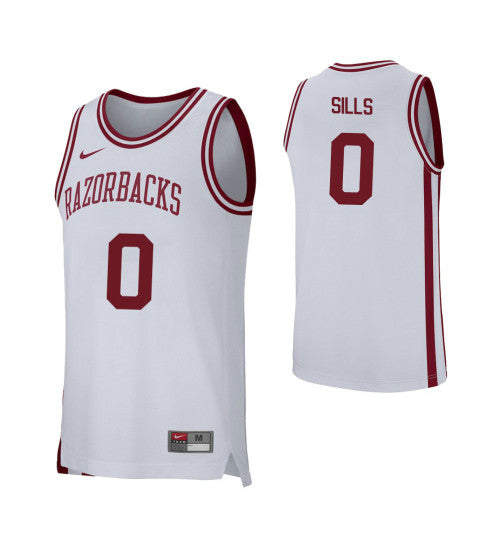 Arkansas Razorbacks 0 Desi Sills College Basketball Jersey White | Stitched Jersey RTJS 5477