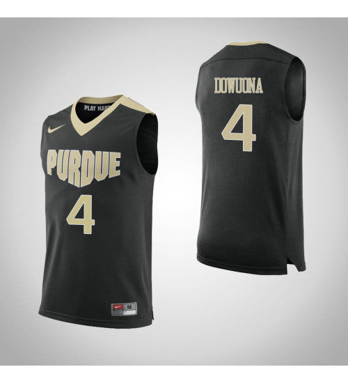Purdue Boilermakers 4 Emmanuel Dowuona College Basketball Jersey Black | Stitched Jersey RTJS 7357