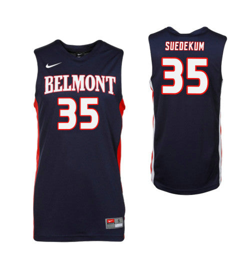 Belmont Bruins 35 Garrett Suedekum College Basketball Jersey Navy | Stitched Jersey RTJS 5360