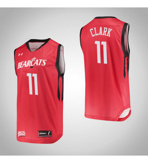 Cincinnati Bearcats 11 Gary Clark College Basketball Jersey Red | Stitched Jersey RTJS 5130