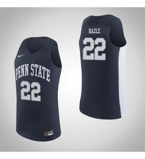Penn State Nittany Lions 22 Grant Hazle College Basketball Jersey Navy | Stitched Jersey RTJS 7413