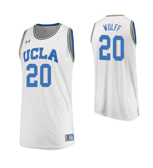 UCLA Bruins Isaac Wulff Road #20 White stitched throwback college basketball jersey
