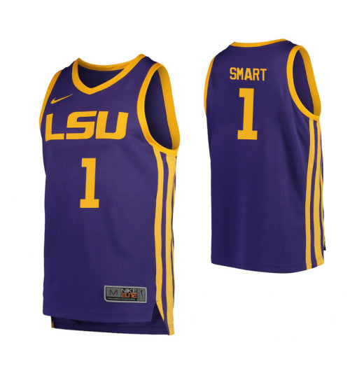 Lsu Tigers 1 Javonte Smart College Basketball Jersey Purple stitched retro jersey