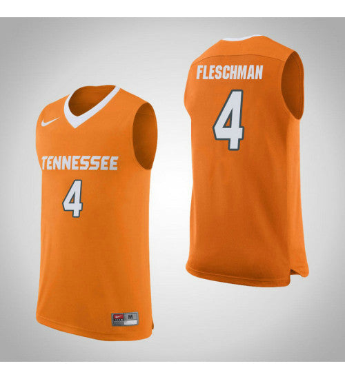 Tennessee Volunteers Jacob Fleschman #4 Orange stitched throwback college basketball jersey