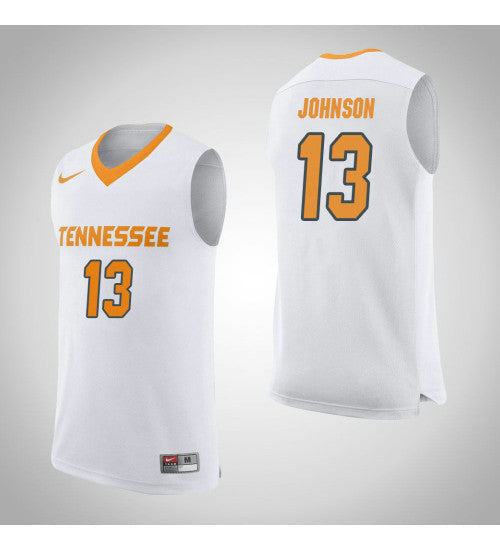 Tennessee Volunteers 13 Jalen Johnson College Basketball Jersey White | Stitched Jersey RTJS 6990