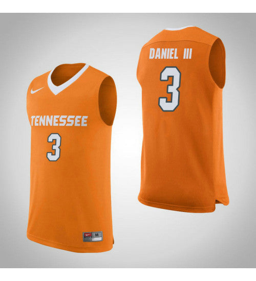 Tennessee Volunteers James Daniel III #3 Orange stitched throwback college basketball jersey