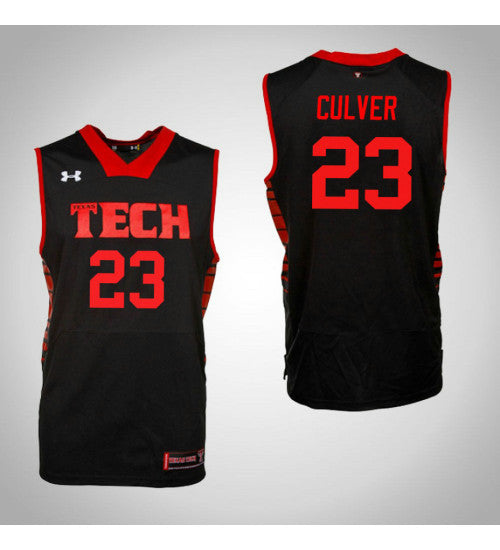 Jarrett Culver Texas Tech Red Raiders #23 Black stitched throwback college basketball jersey