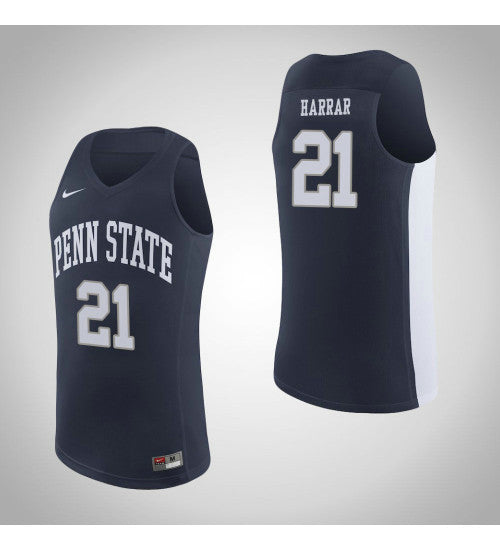 Penn State Nittany Lions 21 John Harrar College Basketball Jersey Navy | Stitched Jersey RTJS 7414