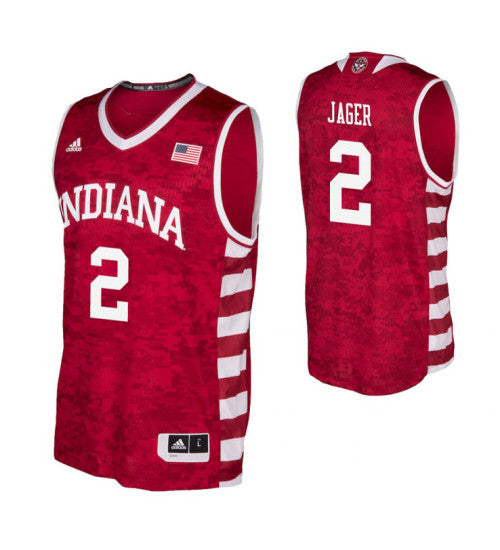 Indiana Hoosiers 2 Johnny Jager Crimson College Basketball Jersey stitched retro jersey