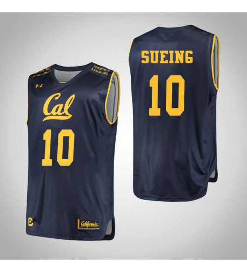 California Golden Bears 10 Justice Sueing College Basketball Jersey Navy 614 stitched basketball jersey for game day fanwear