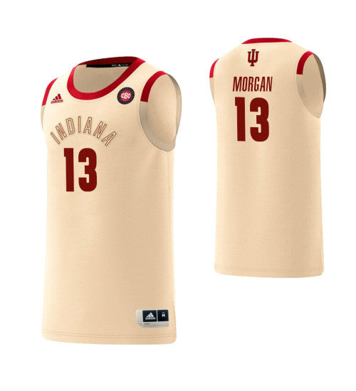 Indiana Hoosiers 13 Juwan Morgan Harlem Renaissance College Basketball Jersey Cream stitched retro jersey