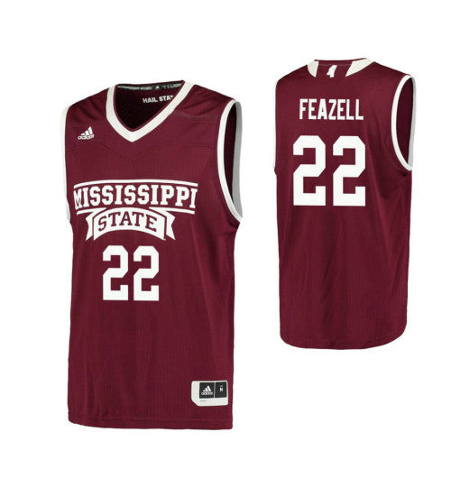 Mississippi State Bulldogs 22 Keyshawn Feazell College Basketball Jersey Maroon | Stitched Jersey RTJS 8387