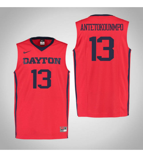 Dayton Flyers 13 Kostas Antetokounmpo College Basketball Jersey Red 6811 | Stitched Jersey RTJS 4937
