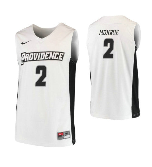 Providence Friars Kris Monroe #2 White stitched throwback college basketball jersey