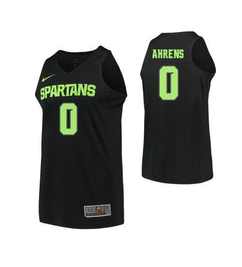 Michigan State Spartans 0 Kyle Ahrens College Basketball Jersey Black | Stitched Jersey RTJS 8897