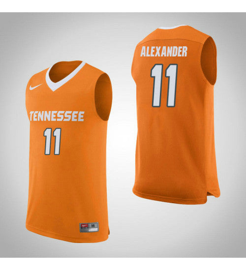 Tennessee Volunteers 11 Kyle Alexander College Basketball Jersey Orange | Stitched Jersey RTJS 7000