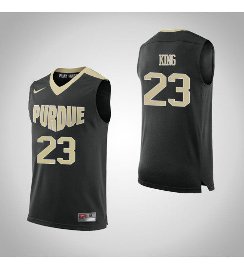 Purdue Boilermakers Kyle King #23 Black stitched throwback college basketball jersey