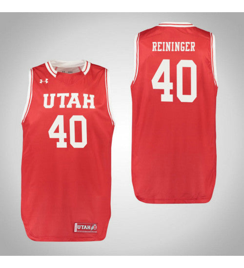 Utah Utes 40 Marc Reininger College Basketball Jersey Red | Stitched Jersey RTJS 6435