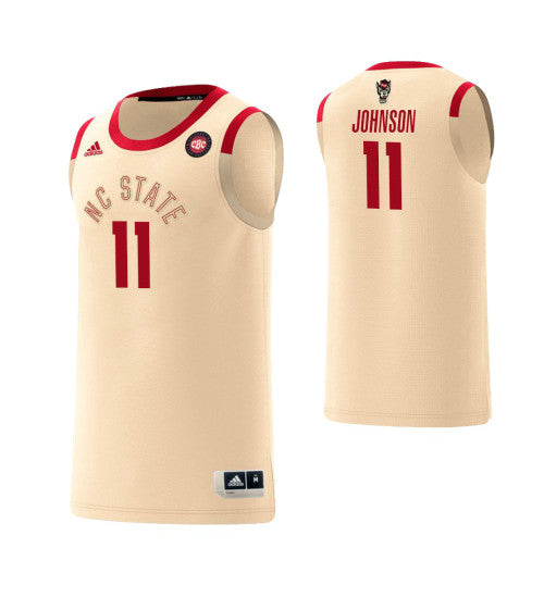 NC State Wolfpack #11 Markell Johnson Harlem Renaissance College Basketball Jersey Cream stitched college jersey