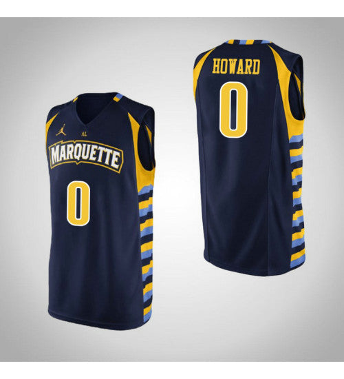 Marquette Golden Eagles 0 Markus Howard College Basketball Jersey Navy | Stitched Jersey RTJS 3269