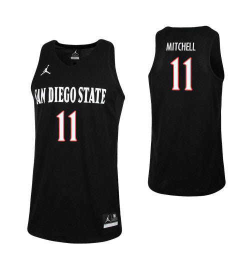San Diego State Aztecs Matt Mitchell #11 Black stitched throwback college basketball jersey