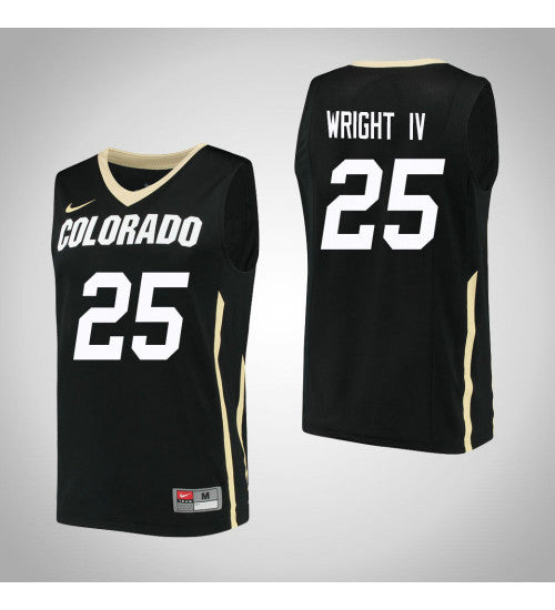 Colorado Buffaloes 25 Mckinley Wright Iv College Basketball Jersey Black 819 stitched basketball jersey for game day fanwear