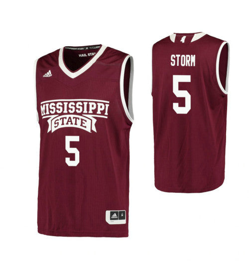 Mississippi State Bulldogs #5 Mitch Storm College Basketball Jersey Maroon stitched college jersey