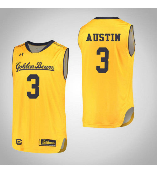 California Golden Bears 3 Paris Austin College Basketball Jersey Gold 663 stitched basketball jersey for game day fanwear