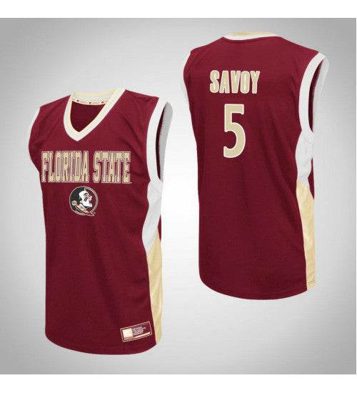 Florida State Seminoles 5 Pj Savoy Fadeaway College Basketball Jersey Red stitched retro jersey