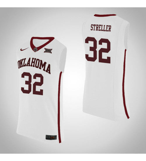 Oklahoma Sooners #32 Read Streller College Basketball Jersey White stitched college jersey