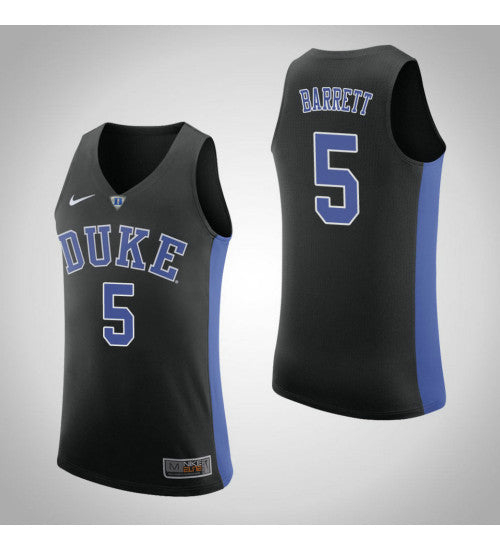 Duke Blue Devils 5 Rj Barrett College Basketball Jersey Black stitched retro jersey